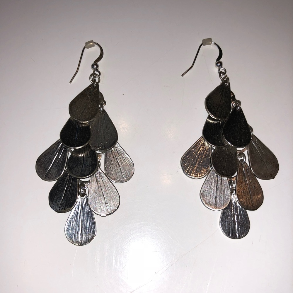 Silver dangle earrings